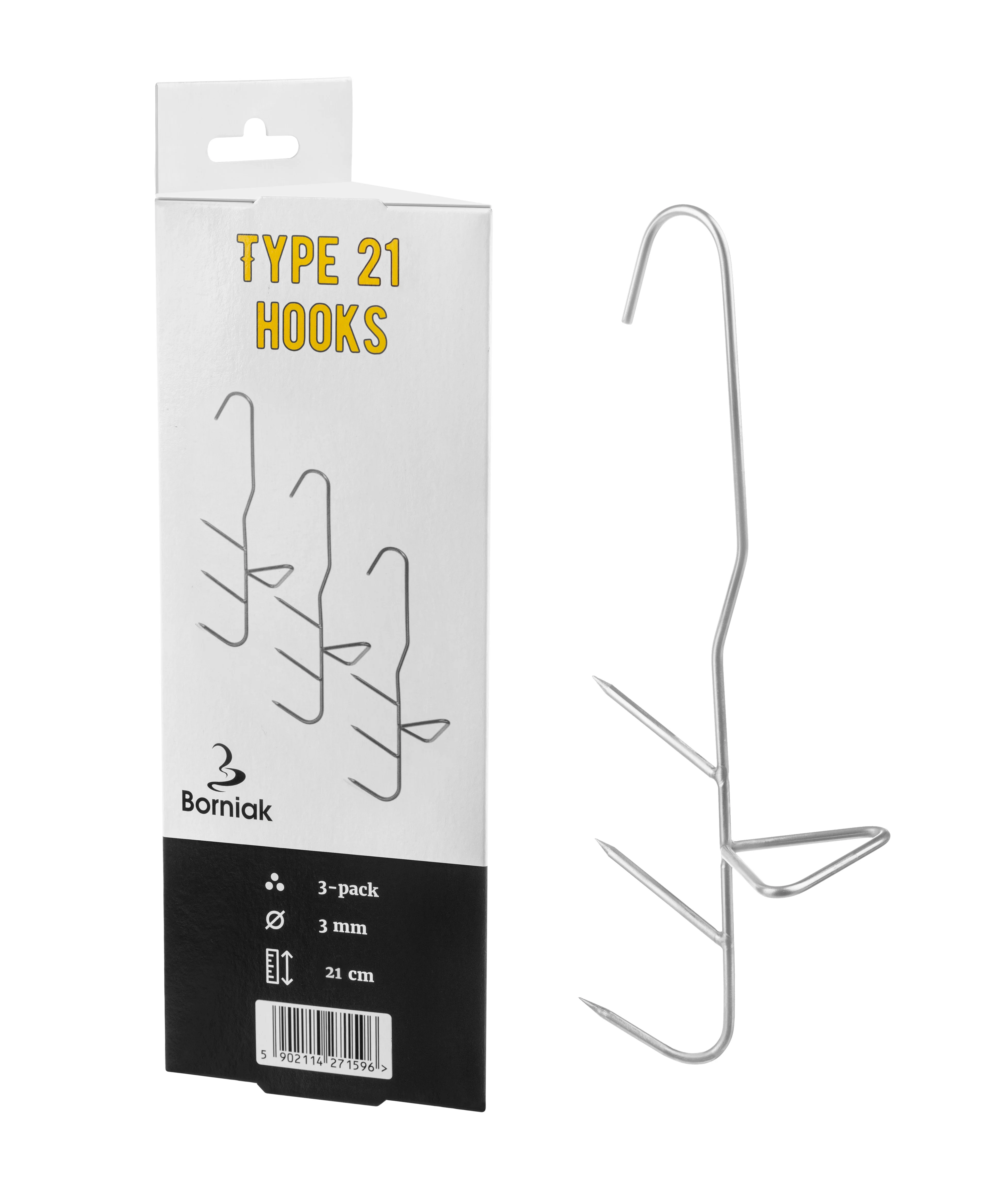 Borniak - Hooks type 21 (3 pcs)