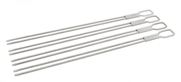 Broil King - Set 4 spiedini a doppia asta corti