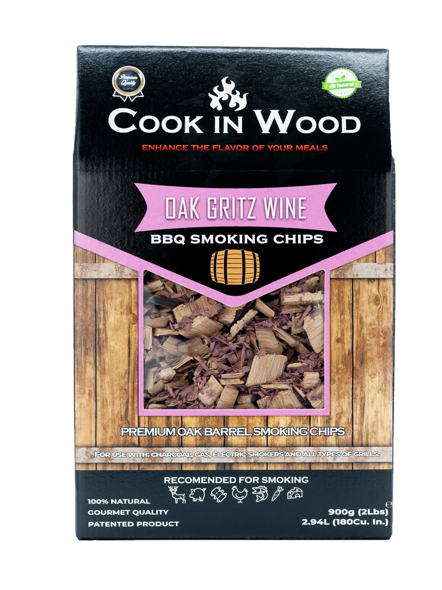 Cook In Wood -  Chips Oak Gritz Wine