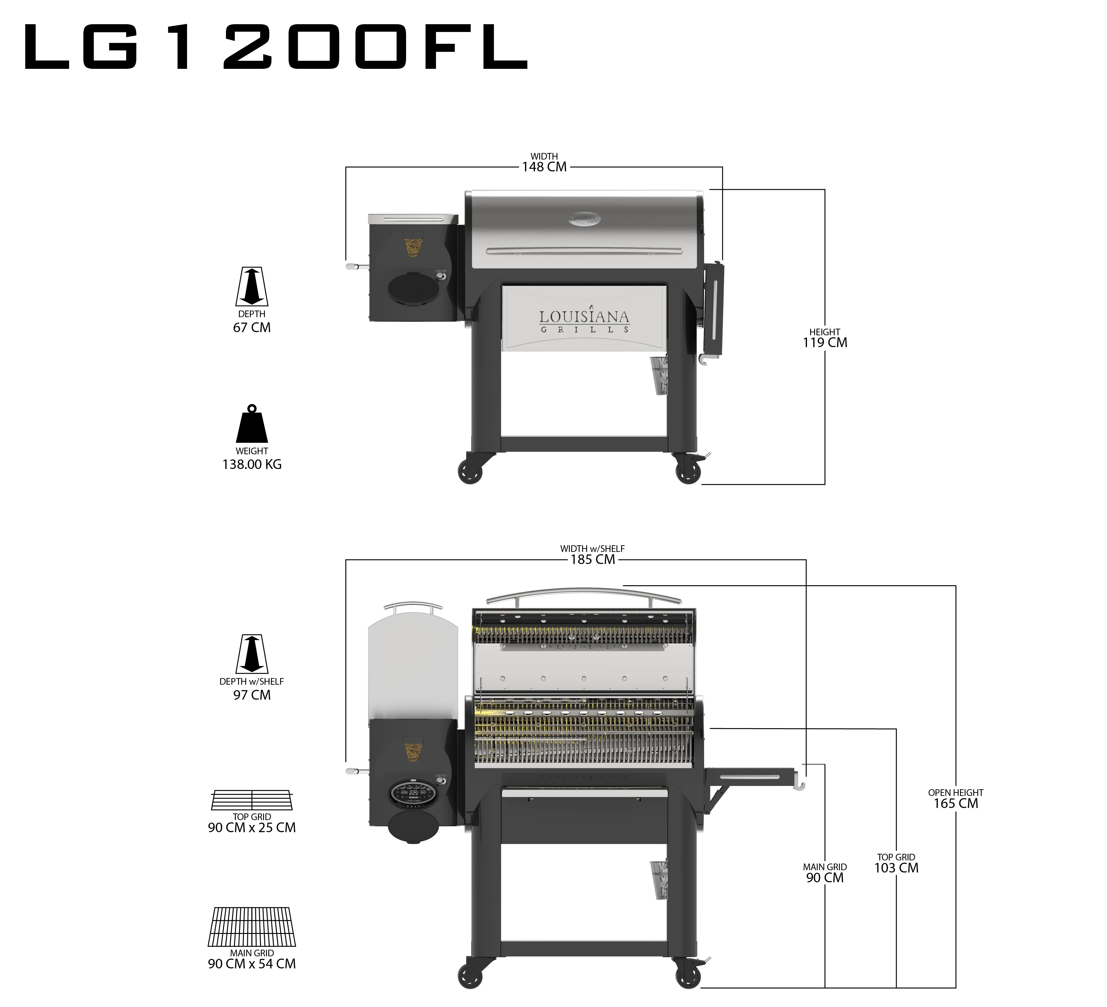 Louisiana Grills Legacy 1200 Founder Series - Barbecue a Pellet - Image 7
