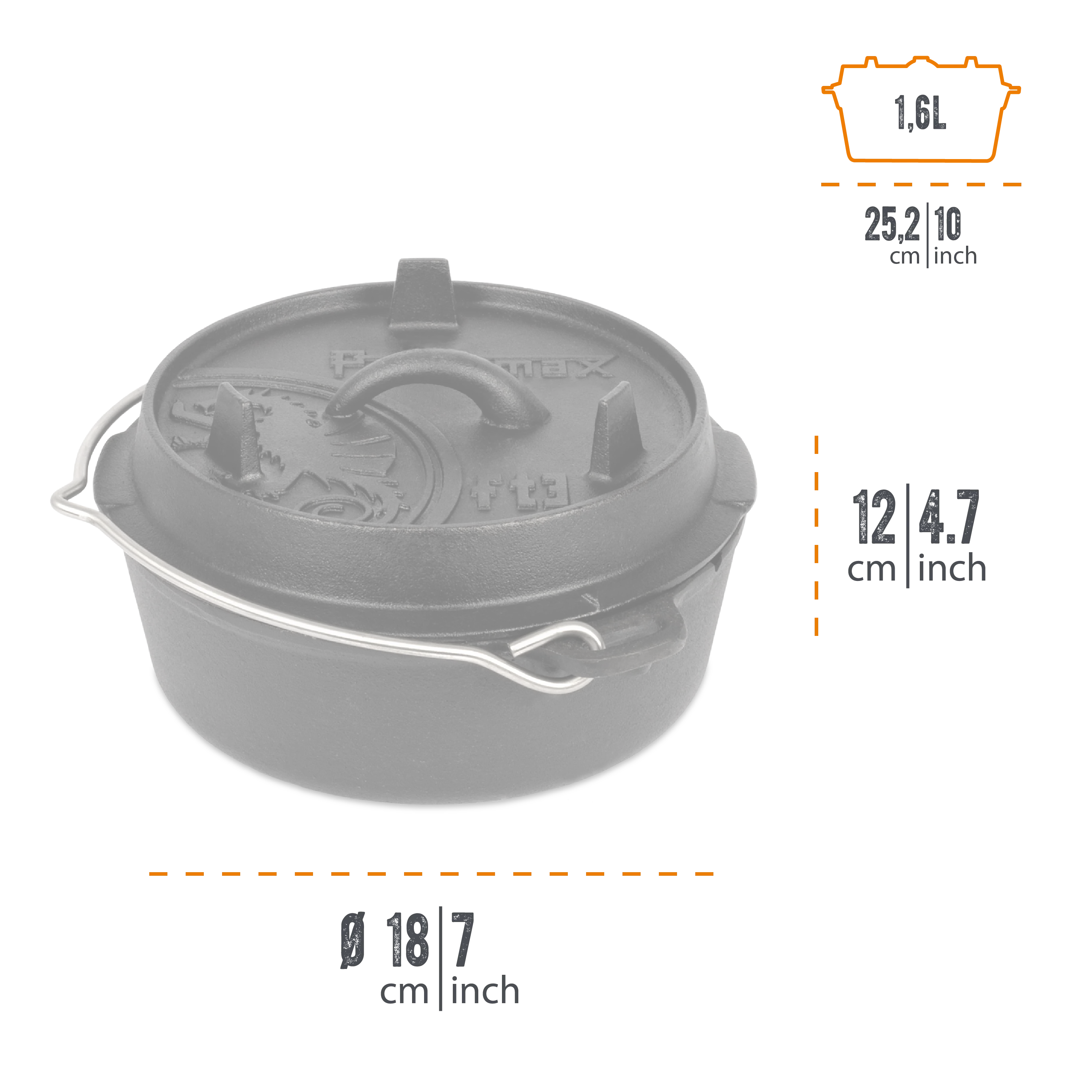Petromax - Dutch oven FT3 - T Base Piatta - Image 7