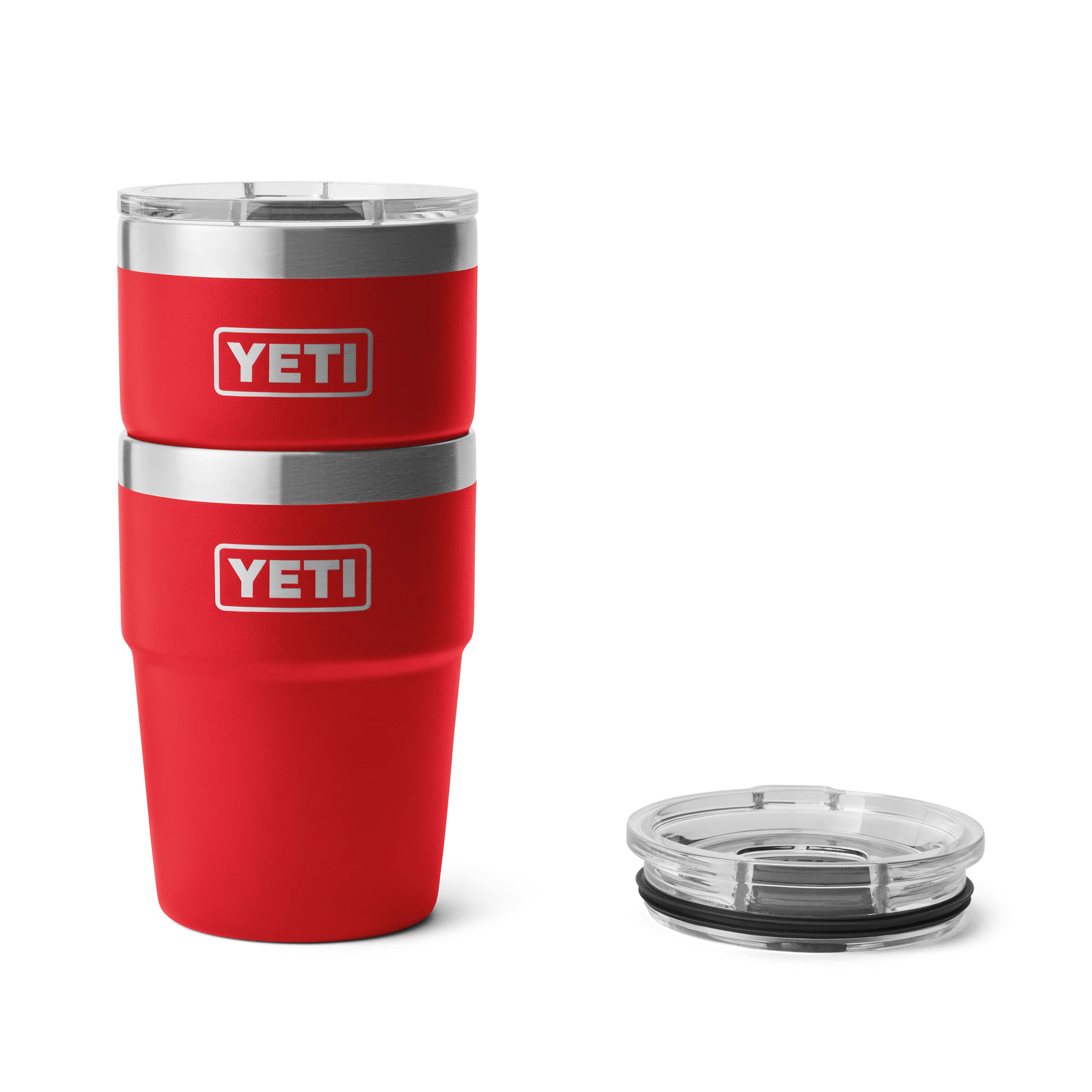 YETI Rambler Stackable 16 OZ Rescue Red - Image 4